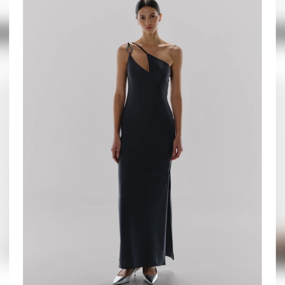 Baobab Collection Black One-Shoulder Maca Dress